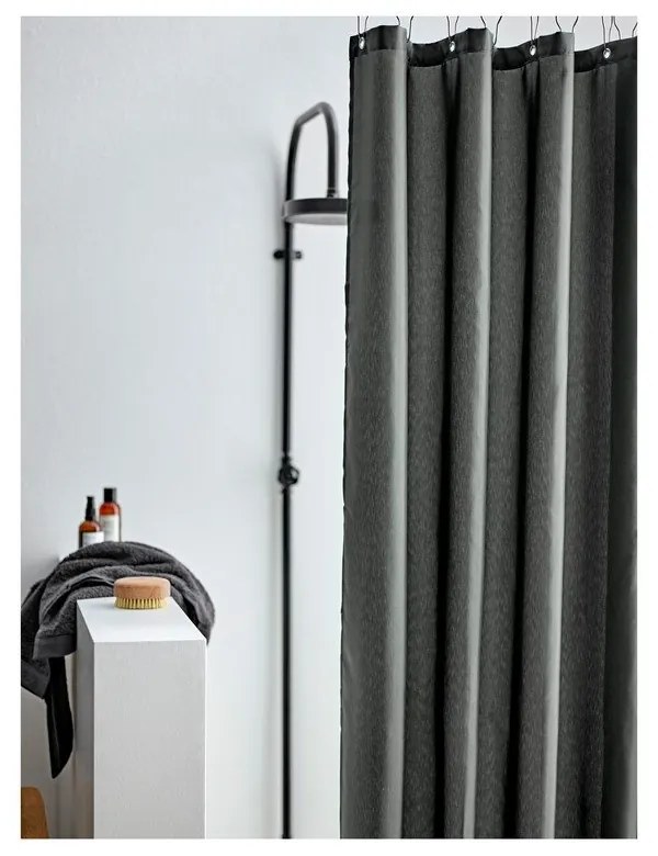 Sivý sprchový záves Södahl Leo, 180 x 200 cm