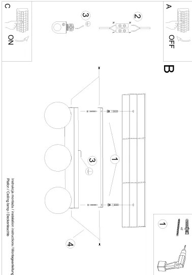 Sollux SL.1153 - Stropné svietidlo YOLI 3xG9/12W/230V čierna