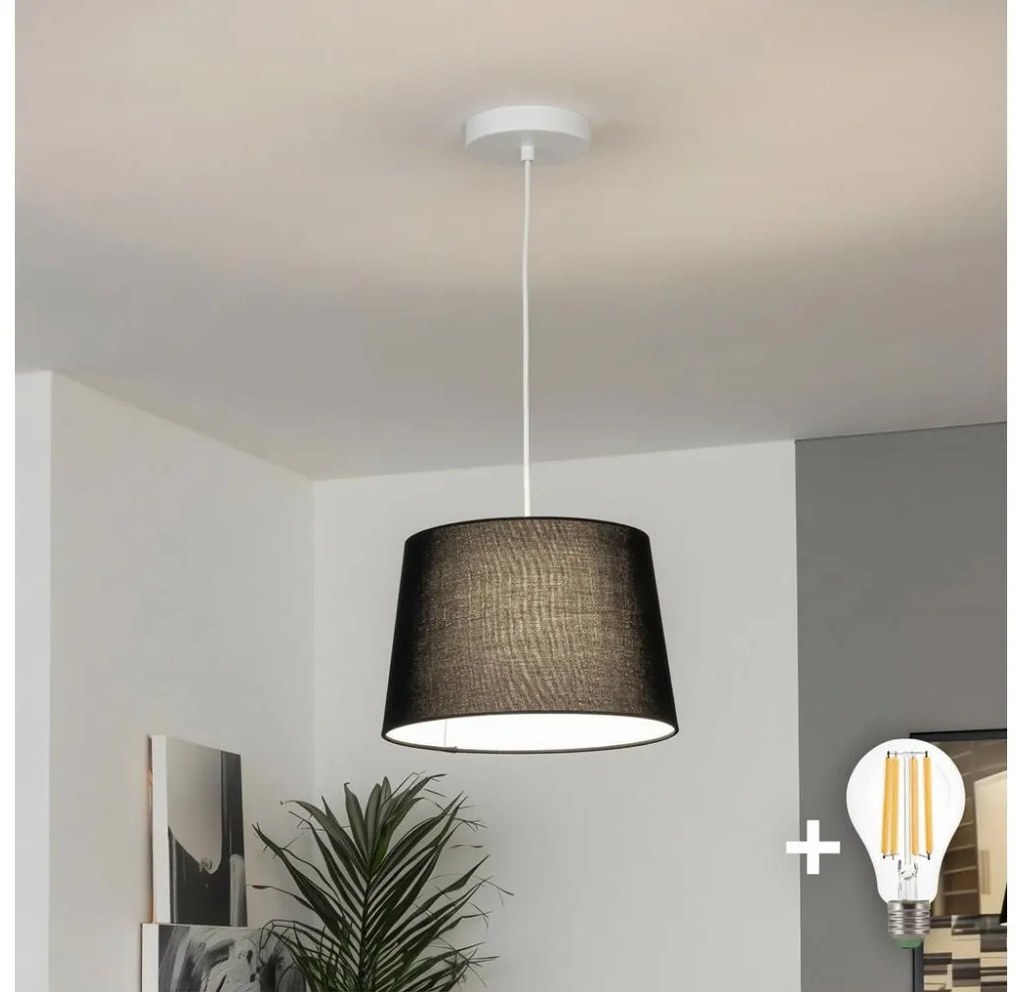 Brilagi - LED luster na lanku CERIA 1xE27/40W/230V pr. 30 cm čierny