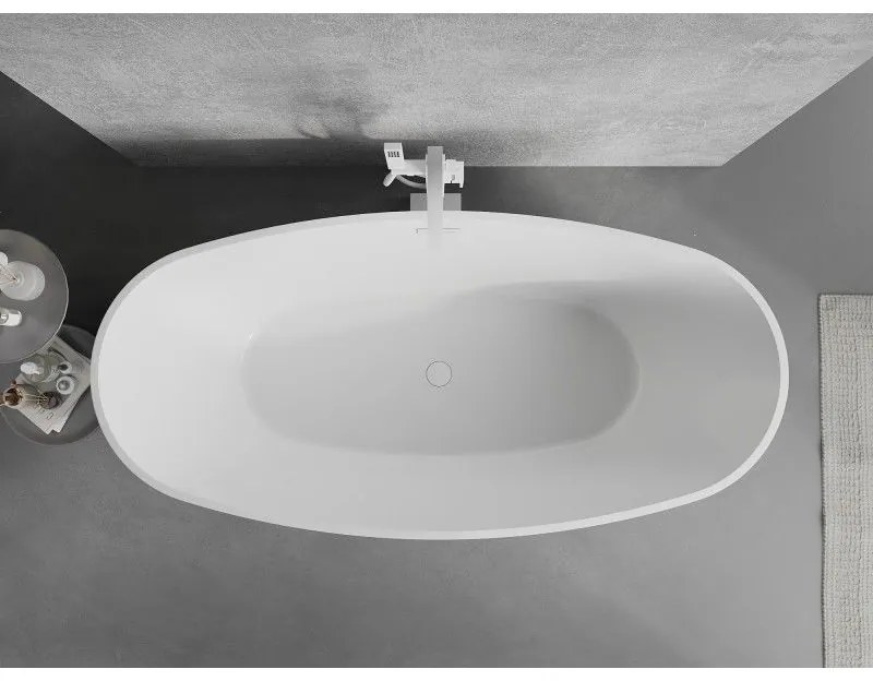 Mexen Lira, voľne stojaca vaňa, vzor, 170 x 80 cm, biela-čierna, przelew biały- 52831708075-20