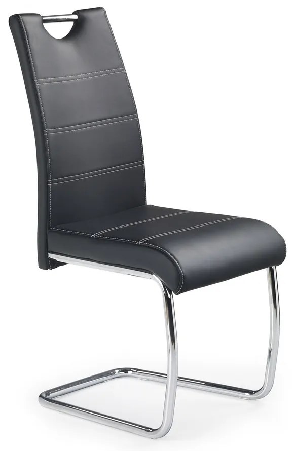 Jedálenská stolička Amalia, čierna / strieborná