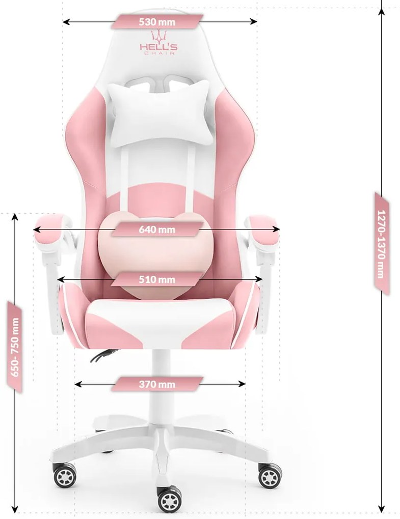 Hells Herné kreslo Hell's Chair Rainbow Pink-White