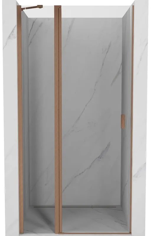 Mexen MIST, 1-krídlové sprchové dvere (1d+1s) 105x200 cm, 6mm číre sklo, medený profil, 8A4-105-000-65-00