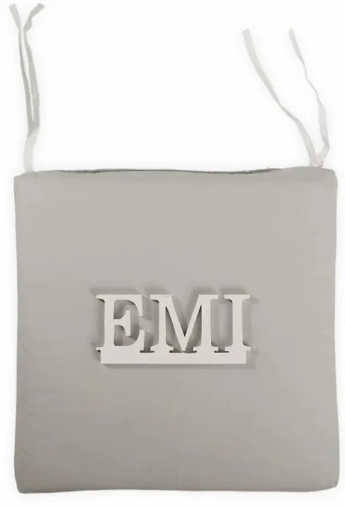 Sedák na stoličku svetlo sivý 40x40 cm EMI