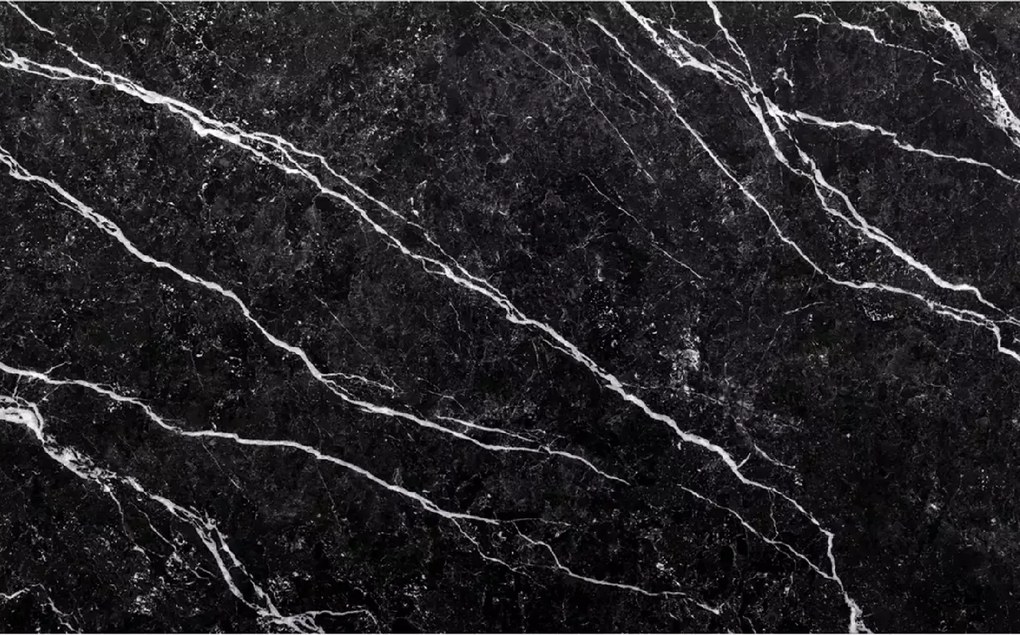 AKCIA Čierny jedálenský stôl RAMOD 100x60 cm, mramorový dekor II. akosť