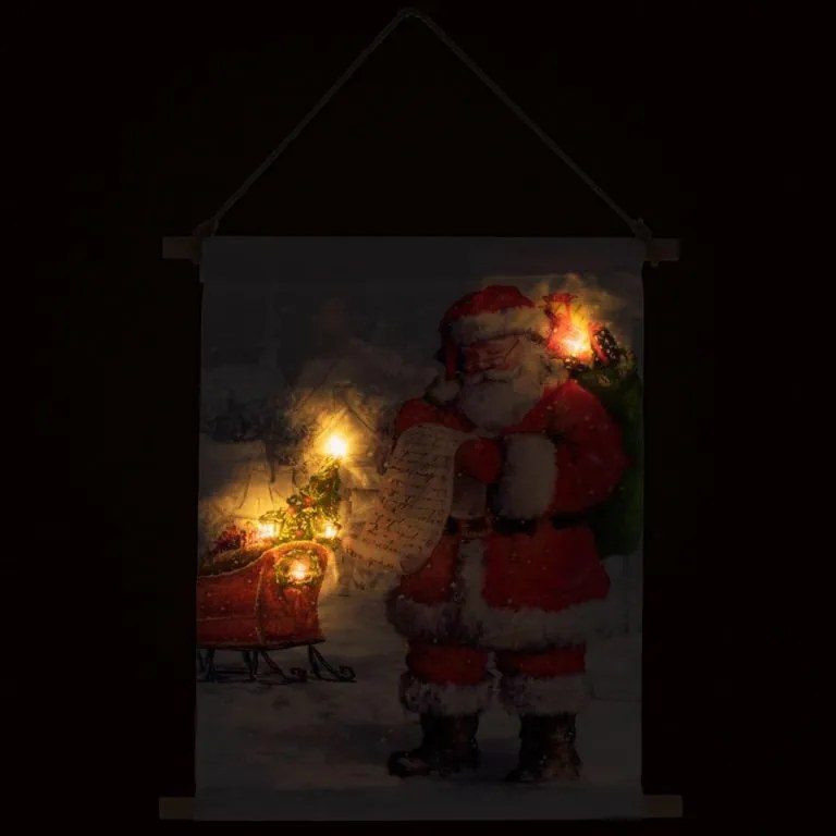 Závesný obraz vr. LED, 30 x 40 cm, Santa Clausa