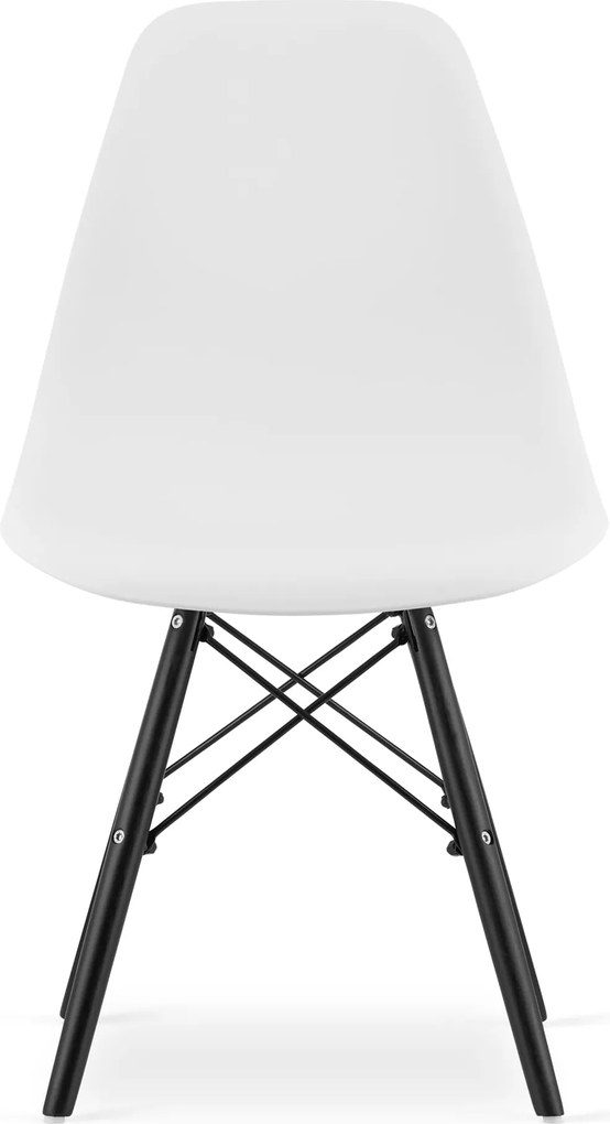 Stolička OSAKA biela / čierne nohy