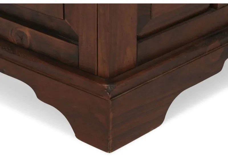 furniture-nabytek.cz - Masívna komoda Highboard Catana z borovice, hnedá, lakovaná – 107×45×130 cm