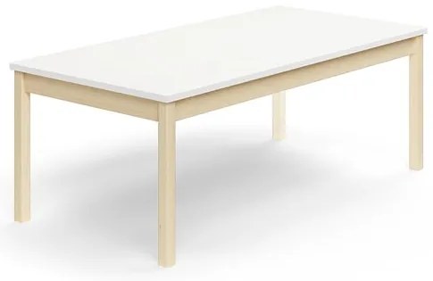 Stôl DECIBEL, 1600x800x590 mm, akustický HPL, breza/biela