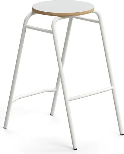 Barová stolička ALTUS, výška 690 mm, biela/šedá