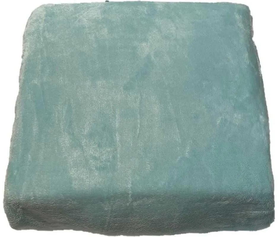 JERRY FABRICS -  JERRY FABRICS Plachta mikroplyš mätovo modrá Polyester, 90/200 cm