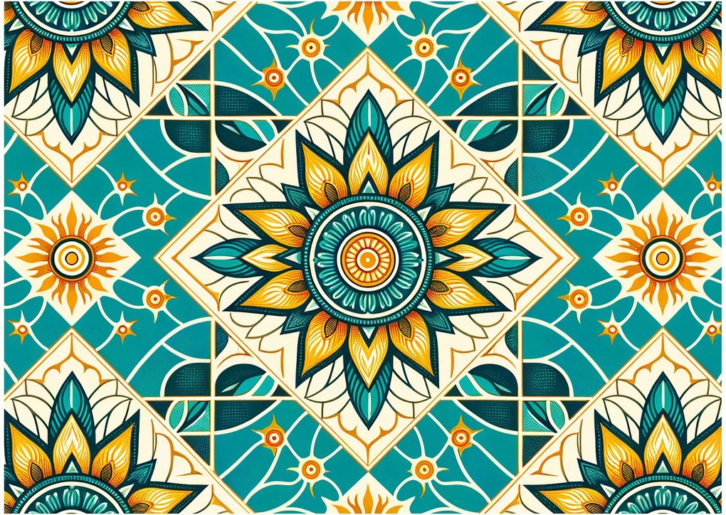Obraz - Tyrkysový vzor (70x50 cm)