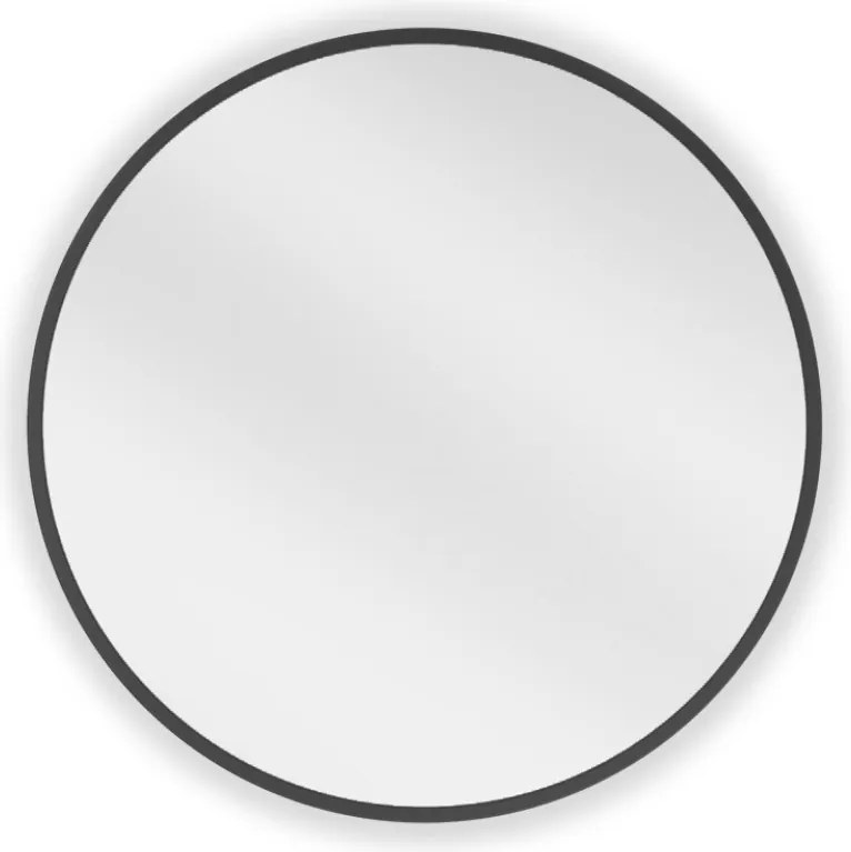 Mexen Loft kruhové kúpeľňové zrkadlo 30 cm, čierny rám - 9850-030-030-000-70