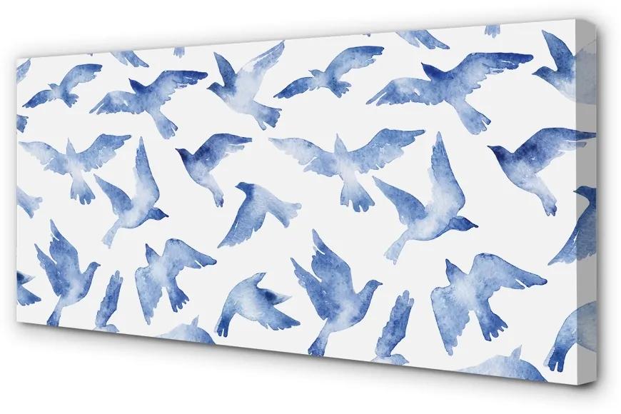 Obraz na plátne maľované vtáky 100x50 cm