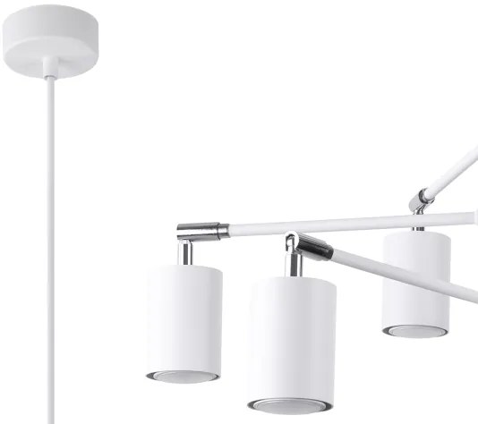Sollux SL.1206 - Luster na lanku LEMMI 6xGU10/10W/230V biela