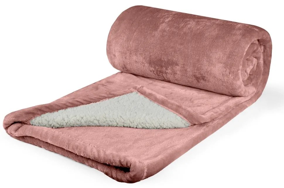 Polášek Mikroflanelová deka s barančekom - Ružová | 100 x 150 cm