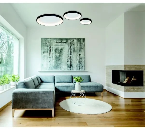 Zambelis 2048 - LED Stmievateľné stropné svietidlo LED/50W/230V pr. 60 cm čierna