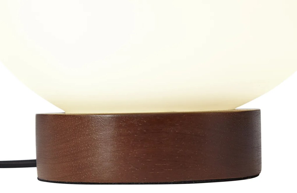 Japandi stolná lampa drevená s opálovým sklom - Sally