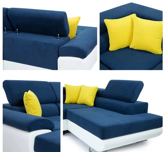 Rohová sedacia súprava Alvin Bis Premium, Dostupné poťahy: Abriamo 04, Strana: Pravá