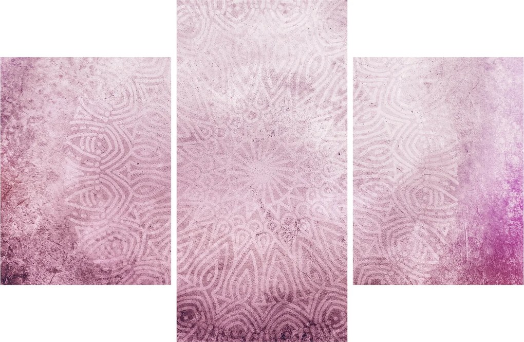 Obraz - Mandala v ružovej stene (90x60 cm)