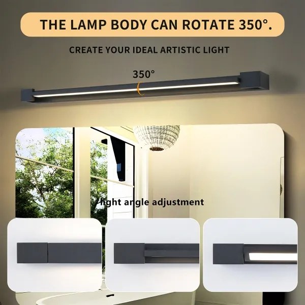 Brilagi-LED Kúpeľňové osvetlenie zrkadla AQUA LINE LED/24W/230V 90 cm IP44 čierne