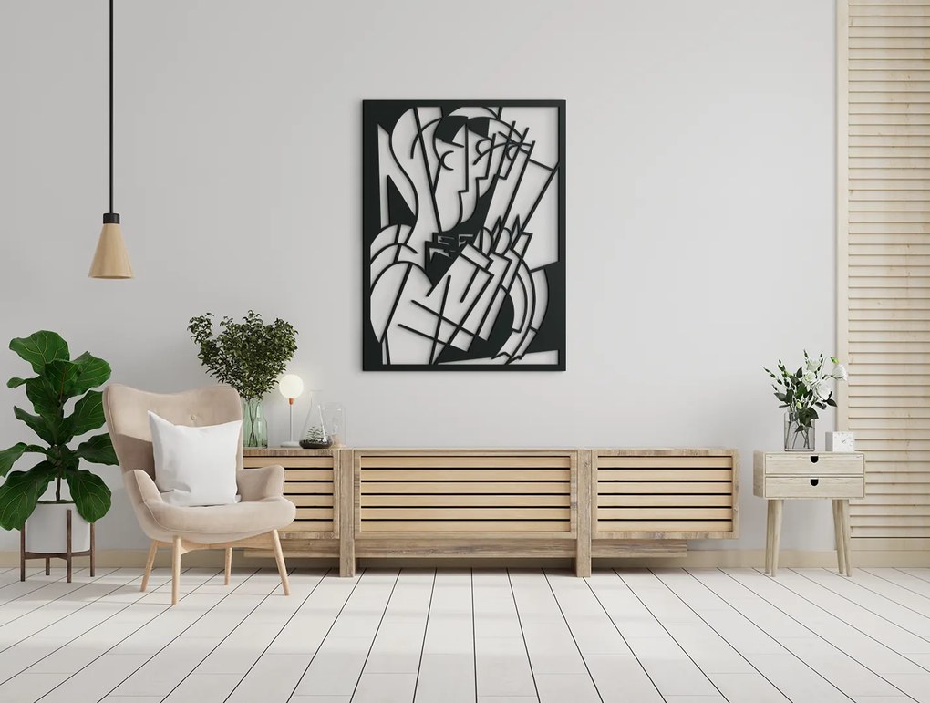 drevko Kubistický obraz na stenu Dirigent Rozmer obrazu: 43,5 x 32,5 cm, Farba dekorácie: Čierna