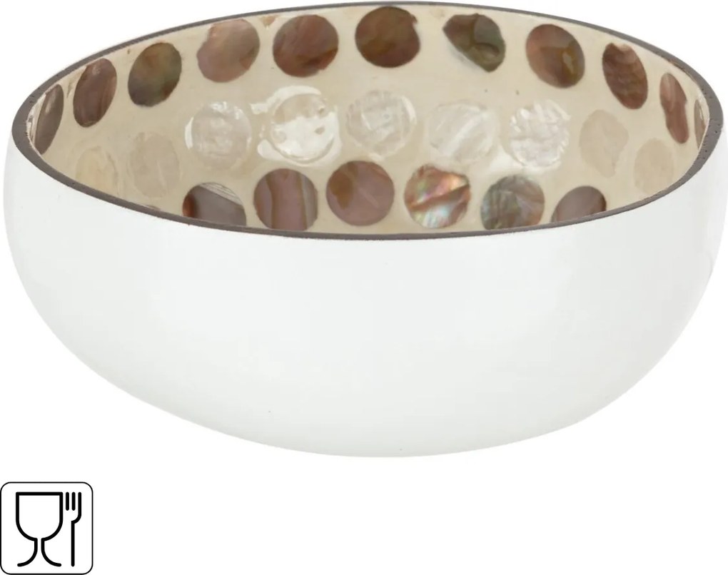 Plastová miska KOKO 13 cm, hnedo-biela