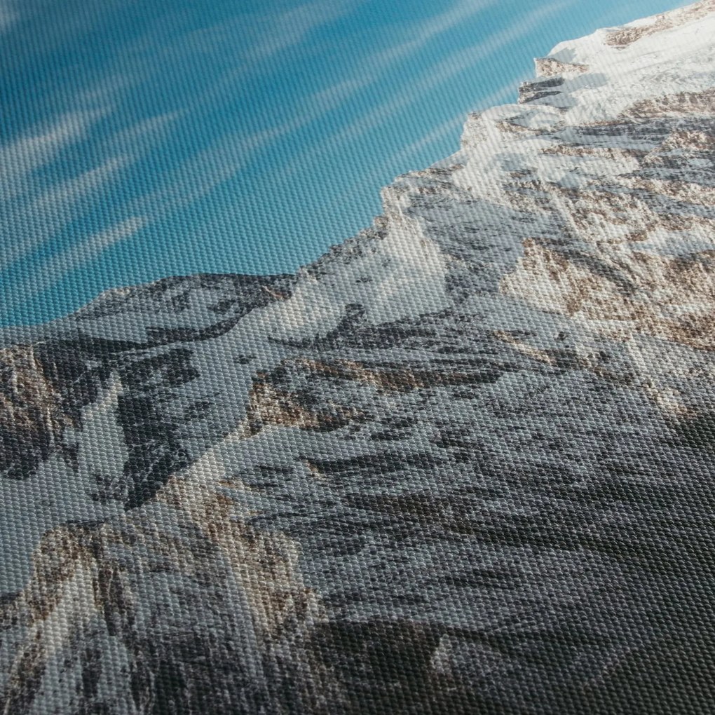 Obraz zasnežených vrcholkov, Fiordland (120x50 cm)