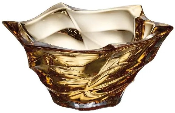 KRIŠTÁĽOVÁ MISKA BOHEMIA FLAMENCO 330 MM JANTÁROVÁ