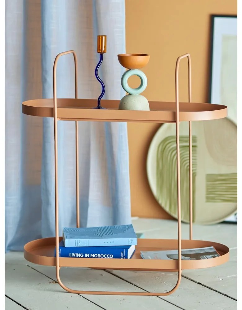 Kovový odkladací stolík 25x57 cm Reet – Bloomingville