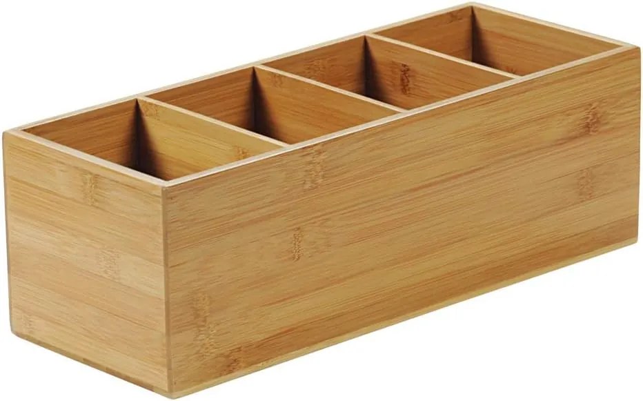 Kesper Stojan na príbory, make-up, stolík so 4 priehradkami, bambus, ELA, 35x12x14