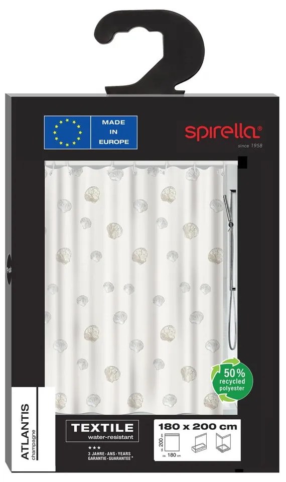 Sprchový záves 180x180 cm Atlantis – Spirella