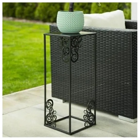 Stojan na kvety 80x24 cm čierna