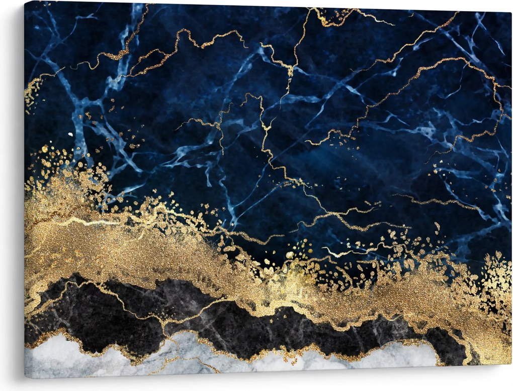 Obraz - Tmavo-modrý mramor (70x50 cm)