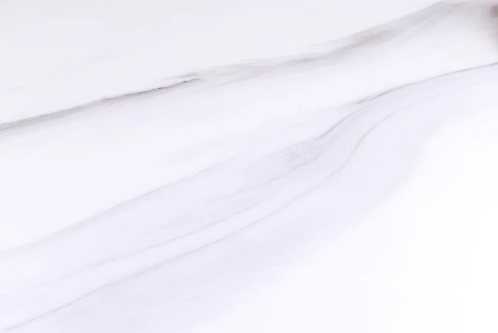 Jedálenský stôl ART LIVING 200 cm s keramickou doskou z bieleho mramoru a rámom v šampansko-zlatej farbe