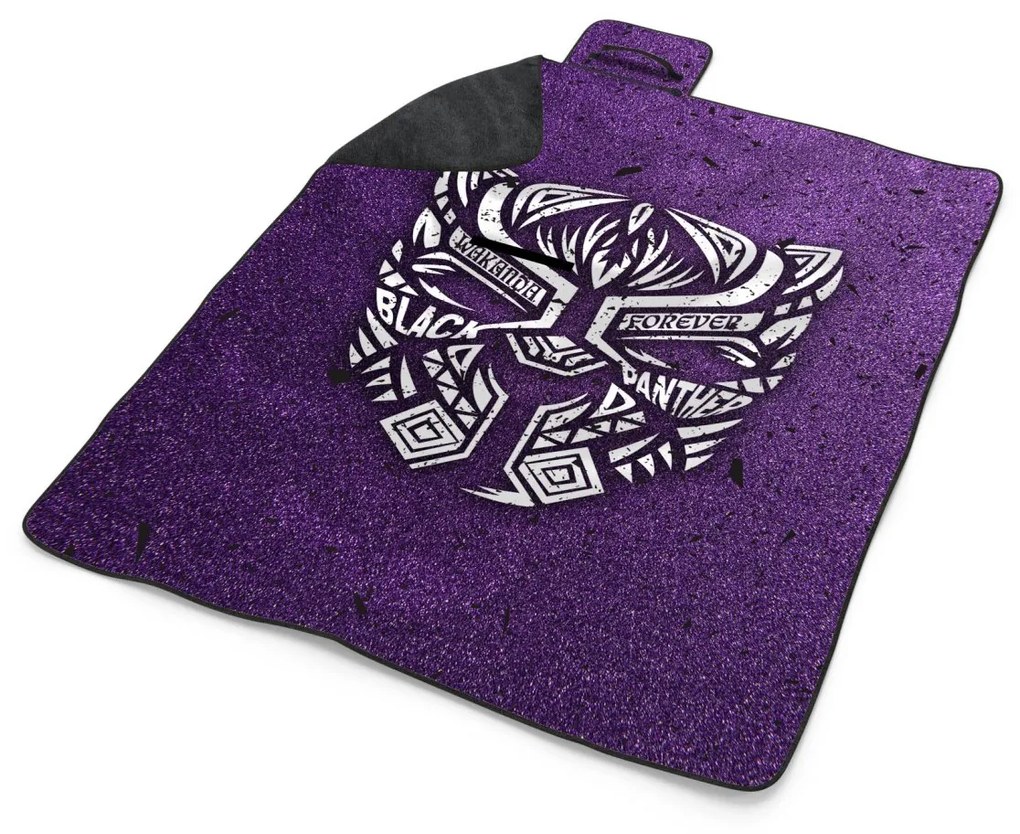Sablio Plážová deka BLACK PANTHER wakanda forever Biely: 200x140 cm