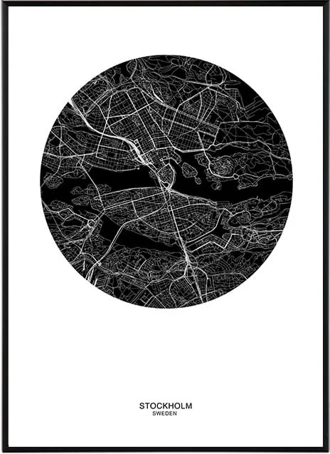 La forma Design studio Stockholm map 50x70 cm