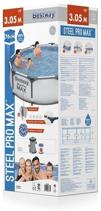 Bazén, 305x76 cm Bestway® Steel Pro MAX | 56408