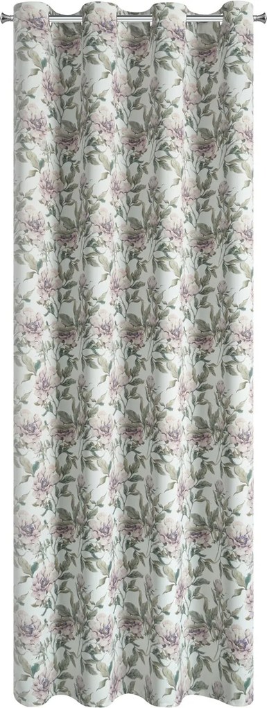 ZÁVES NA KRÚŽKOCH BEVERLY1 140X250 CM KVETY