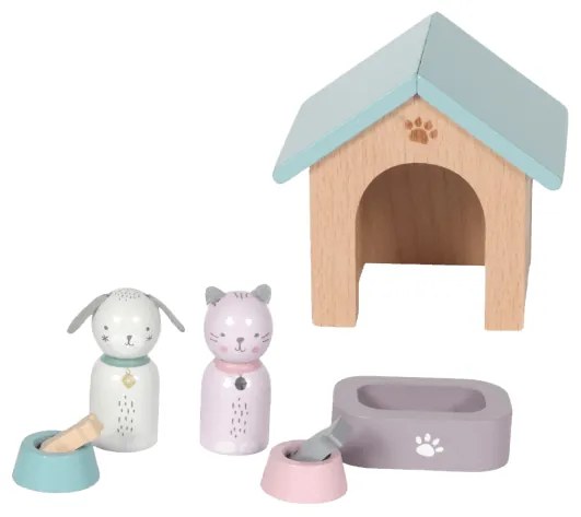 Set do domčeka drevený Psík a mačička