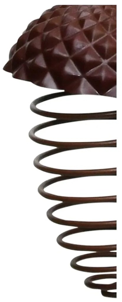 Závesné kŕmidlo pre vtáky Cone, 23x10 cm, plast/kov, hnedá