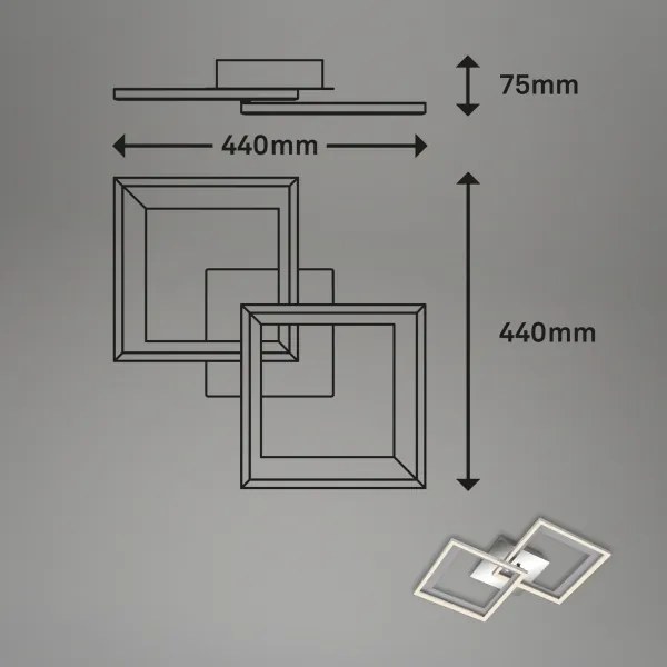 Brilo - LED Stmievateľný prisadený luster FRAME 2xLED/11W/230V