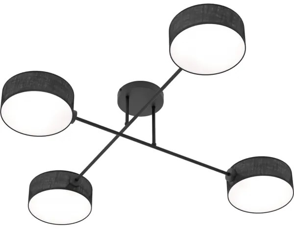 Prisadený luster MAGA 4xE14/10W/230V čierny