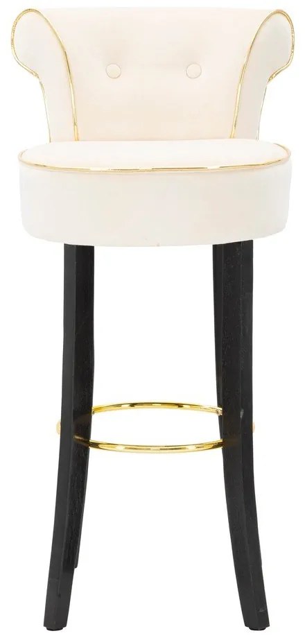 Krémová zamatová barová stolička 96 cm Luxy – Mauro Ferretti
