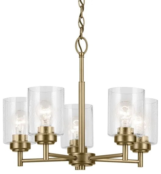 Kichler KL-WINSLOW5-NBR - Luster na reťazi WINSLOW 5xE27/60W/230V mosadz
