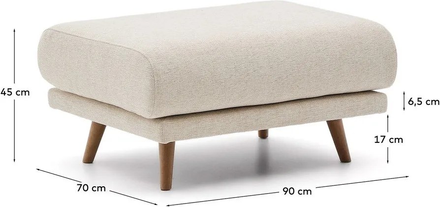 Béžová ženilková podnožka Karin – Kave Home