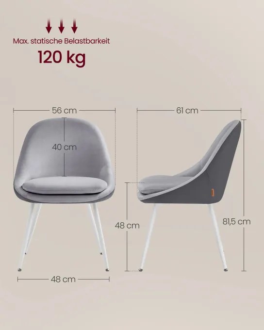 Set dvoch jedálenských stoličiek s vankúšmi KDC184G02 (2 ks)