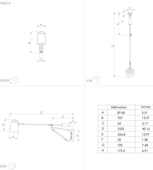 Eglo 900614 - Nástenná lampa LORETO 1xE27/28W/230V