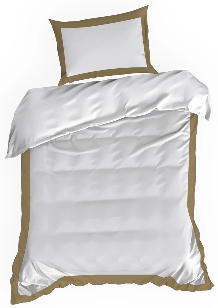 SATÉNOVÉ OBLIEČKY LAURA 200X220 CM, 2 KS 70X80 CM BIELE