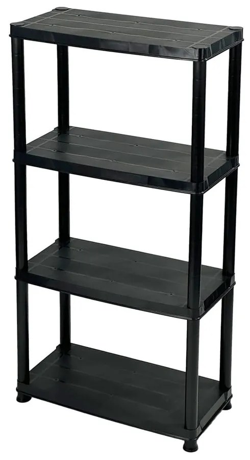 Čierny plastový úložný regál 61x130 cm – Addis